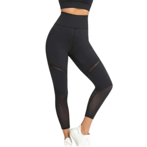 Legging Noir Voile Amincissant Montant