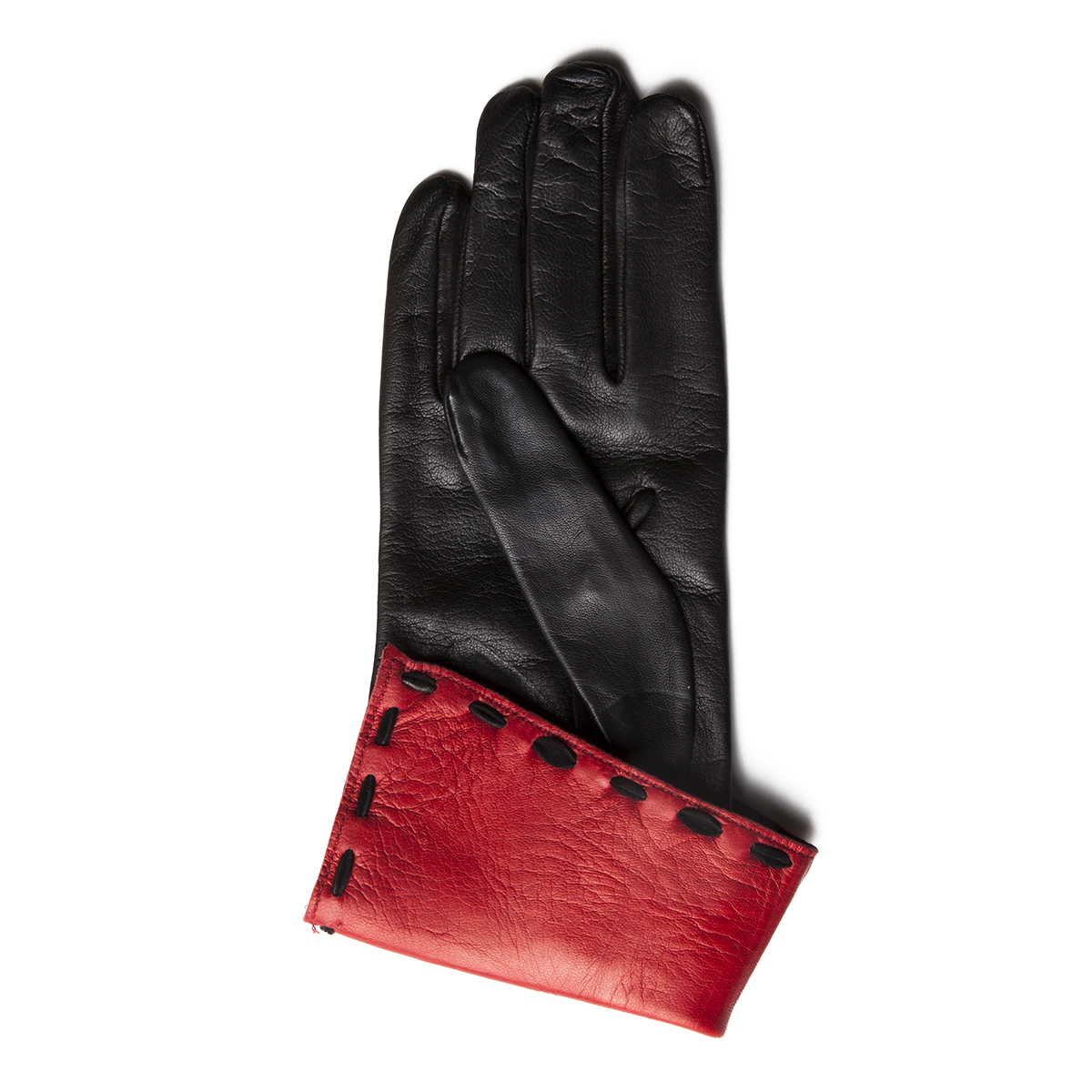 Gants en cuir d’agneau revers couleur doublés soie – ORLEANS