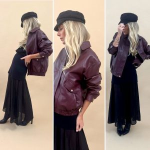 Veste bordeaux bomber