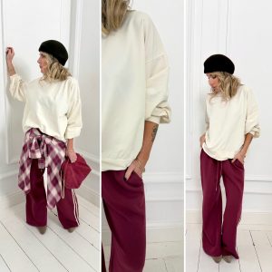 Sweat basique crème
