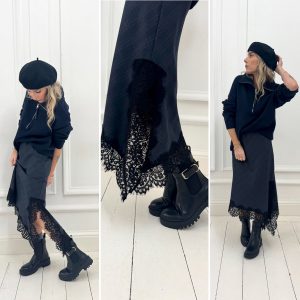 Bottines noires à semelles crantées