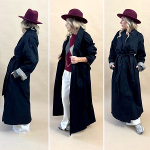 Trench noir doublure carreaux