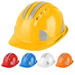Casque de protection pour chantier à rayures