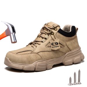 Chaussures de sécurité montantes pour femme en cuir