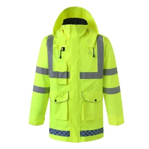 Parka haute visibilité à capuche