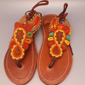 Sandales Africaines en perles Atou - SublimeWax